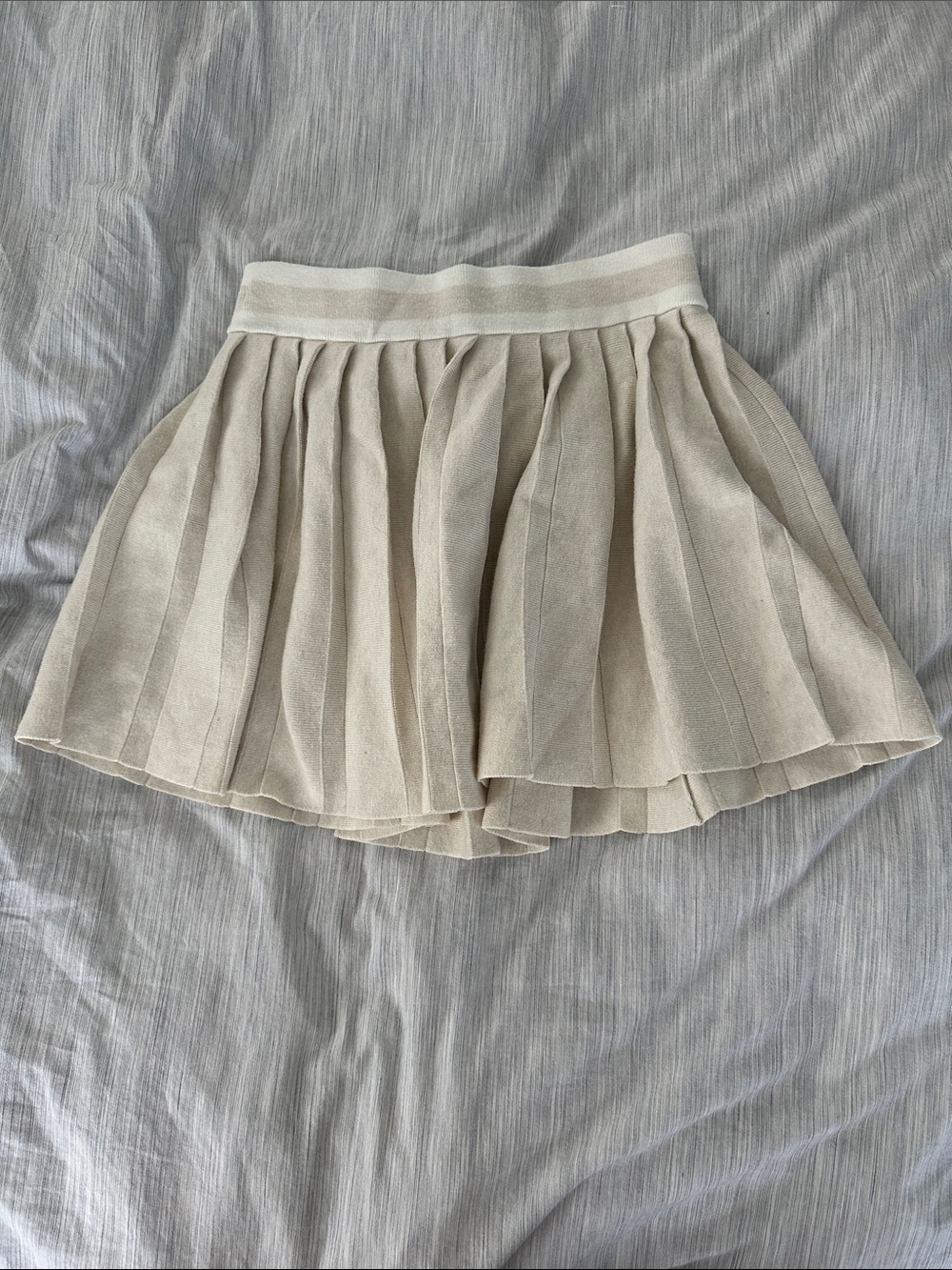 Aerie Pleated Knit Mini Skirt